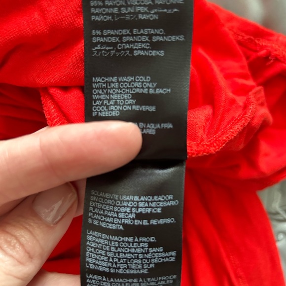 NWOT Bebe red open back dress criss cross S - Picture 5 of 6